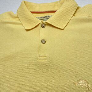 Tommy Bahama Men's Polo Shirt - Yellow - Size M - GUC